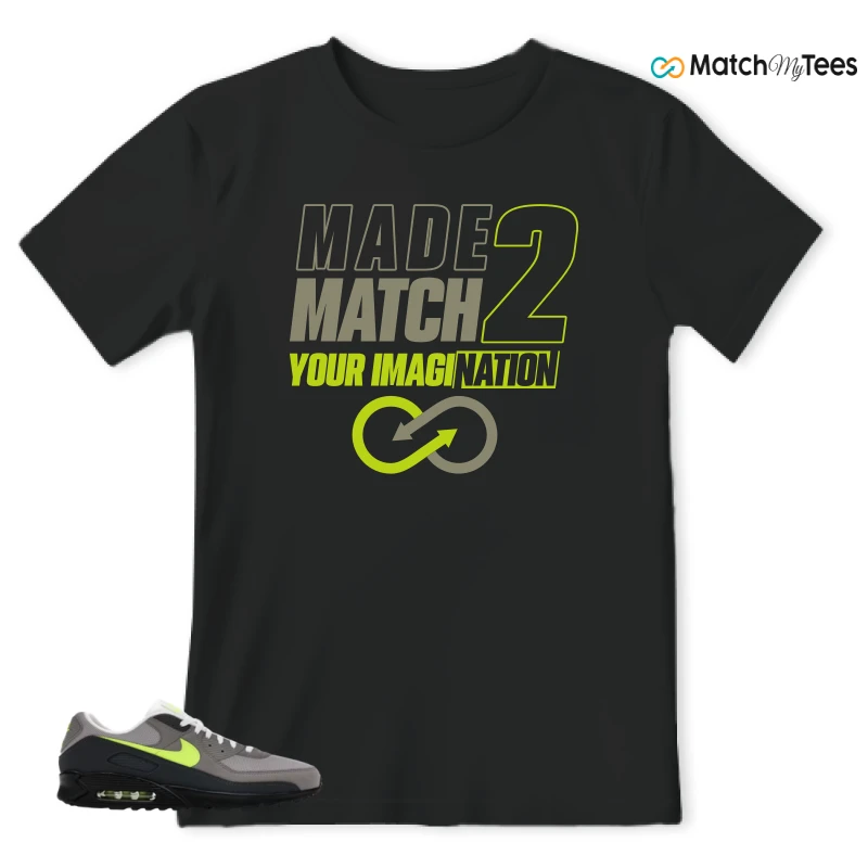 NIKE AIR MAX 90 NEON SNEAKER Matching Tees t-shirt