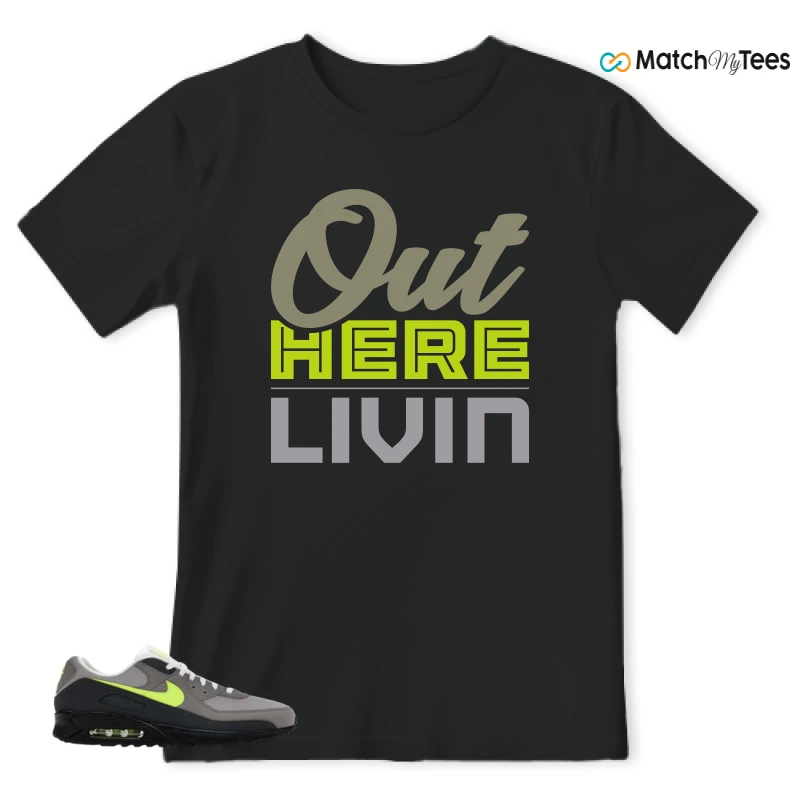 NIKE AIR MAX 90 NEON SNEAKER Matching Tees t-shirt