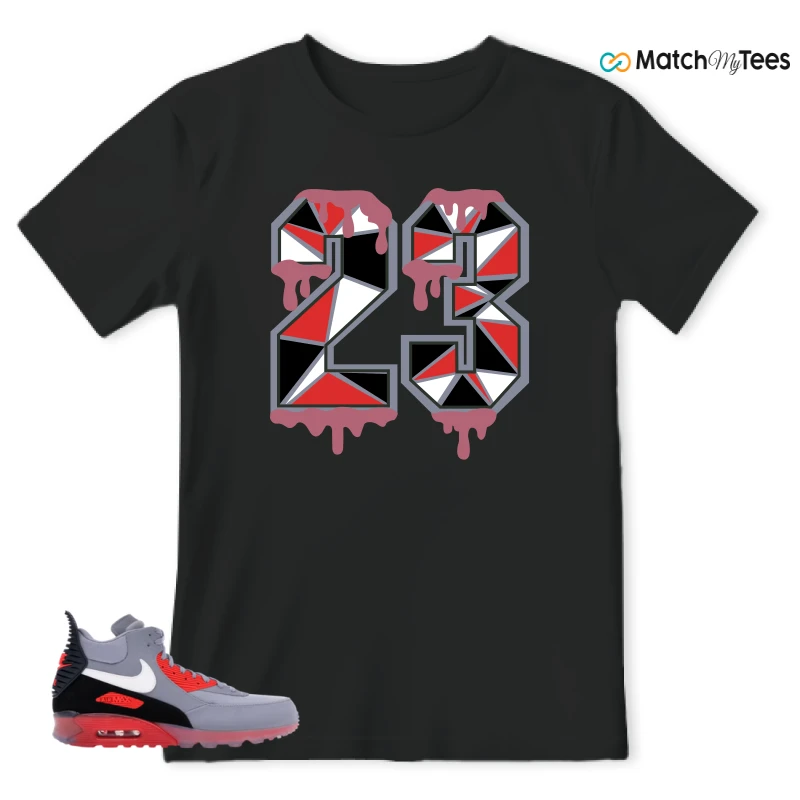 NIKE AIR MAX 90 SNEAKERBOOT ICE WOLF GREY INFRARED SNEAKER Matching Tees t-shirt