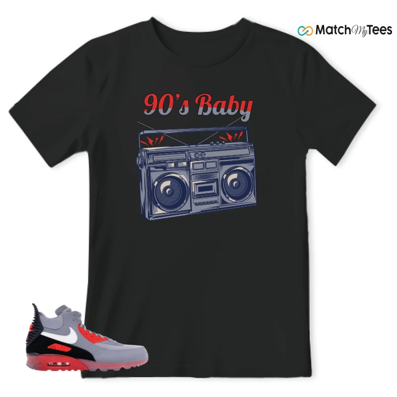 NIKE AIR MAX 90 SNEAKERBOOT ICE WOLF GREY INFRARED SNEAKER Matching Tees t-shirt