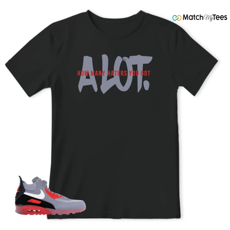 NIKE AIR MAX 90 SNEAKERBOOT ICE WOLF GREY INFRARED SNEAKER Matching Tees t-shirt