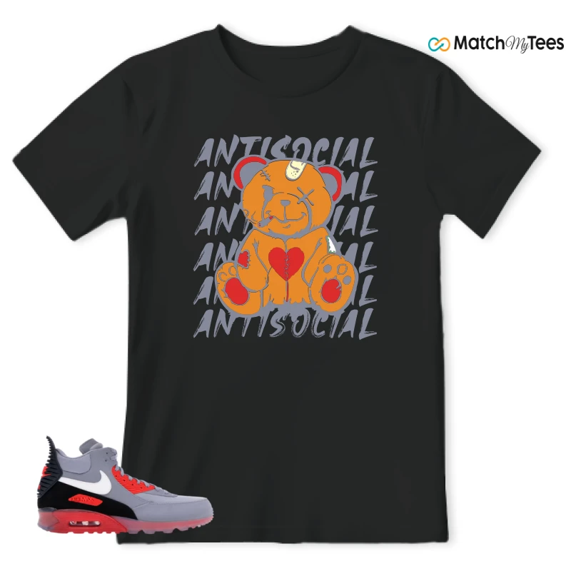 NIKE AIR MAX 90 SNEAKERBOOT ICE WOLF GREY INFRARED SNEAKER Matching Tees t-shirt