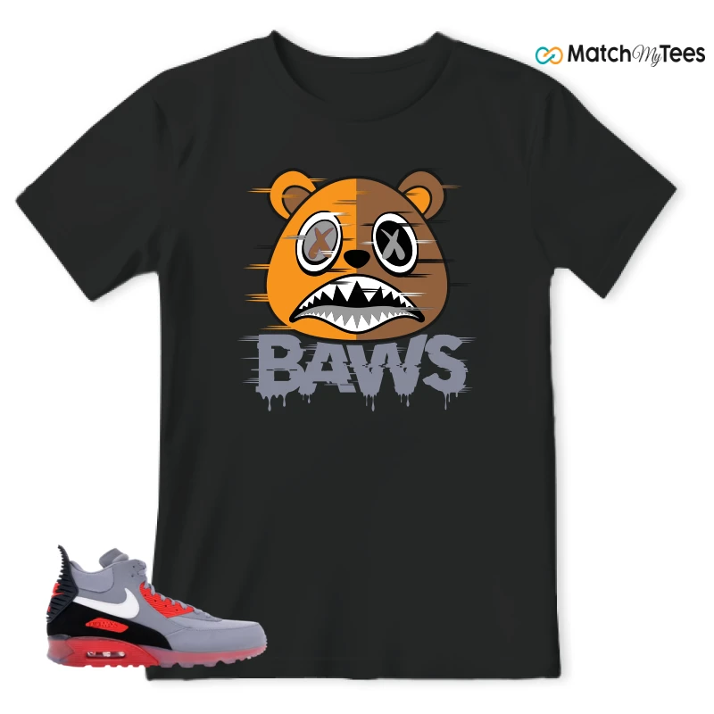 NIKE AIR MAX 90 SNEAKERBOOT ICE WOLF GREY INFRARED SNEAKER Matching Tees t-shirt