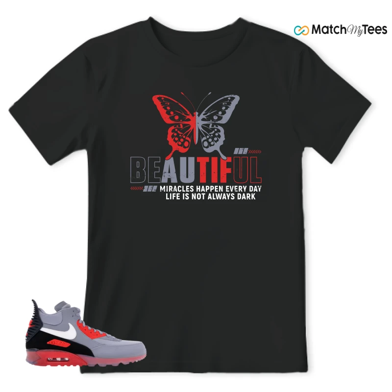 NIKE AIR MAX 90 SNEAKERBOOT ICE WOLF GREY INFRARED SNEAKER Matching Tees t-shirt