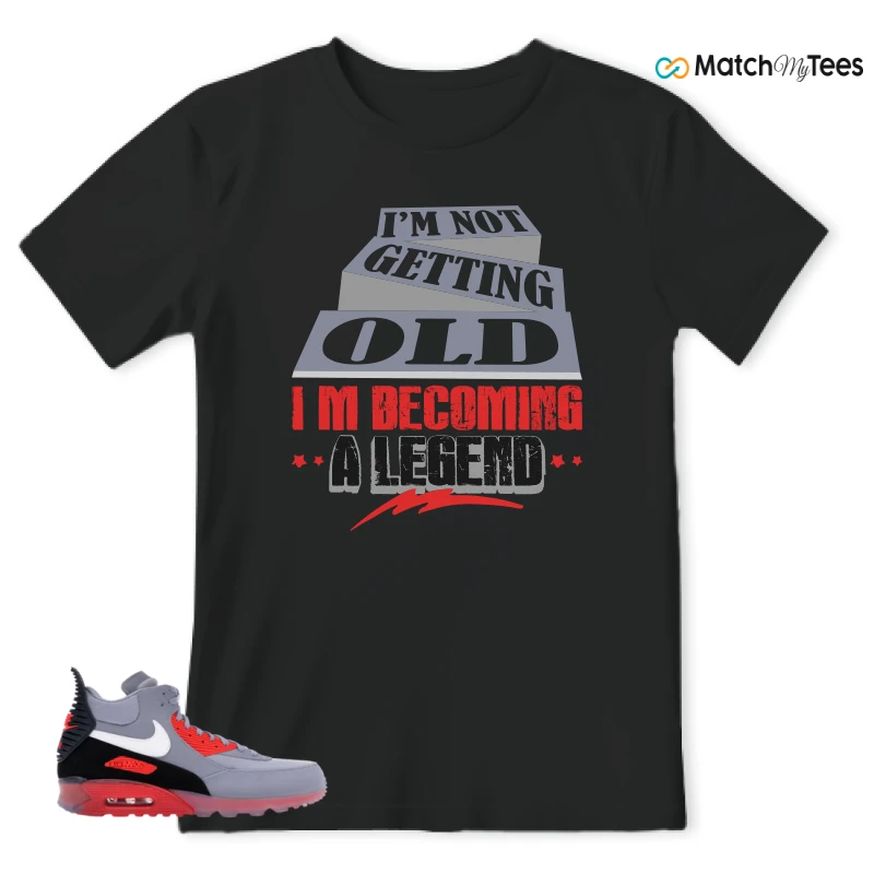 NIKE AIR MAX 90 SNEAKERBOOT ICE WOLF GREY INFRARED SNEAKER Matching Tees t-shirt