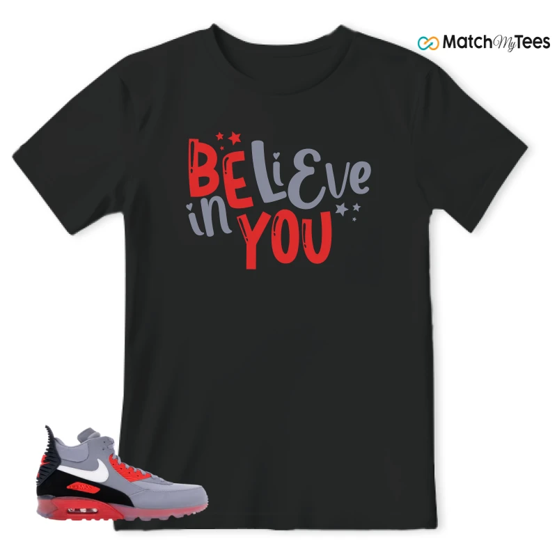 NIKE AIR MAX 90 SNEAKERBOOT ICE WOLF GREY INFRARED SNEAKER Matching Tees t-shirt
