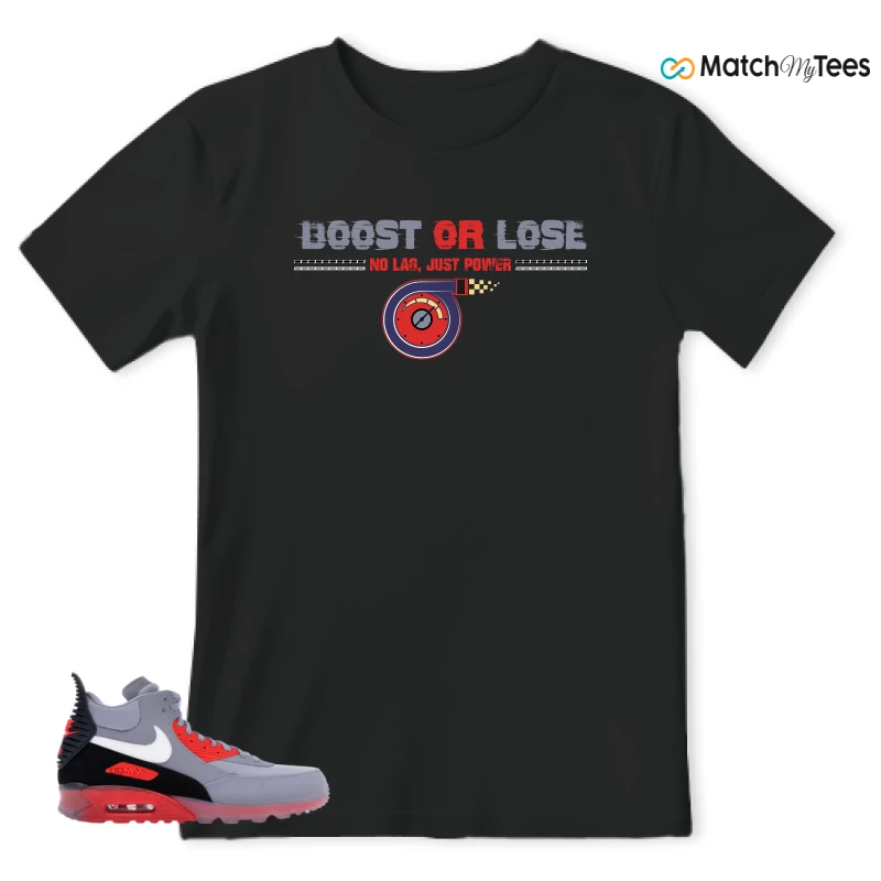 NIKE AIR MAX 90 SNEAKERBOOT ICE WOLF GREY INFRARED SNEAKER Matching Tees t-shirt
