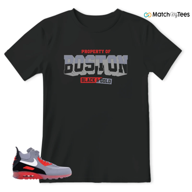 NIKE AIR MAX 90 SNEAKERBOOT ICE WOLF GREY INFRARED SNEAKER Matching Tees t-shirt