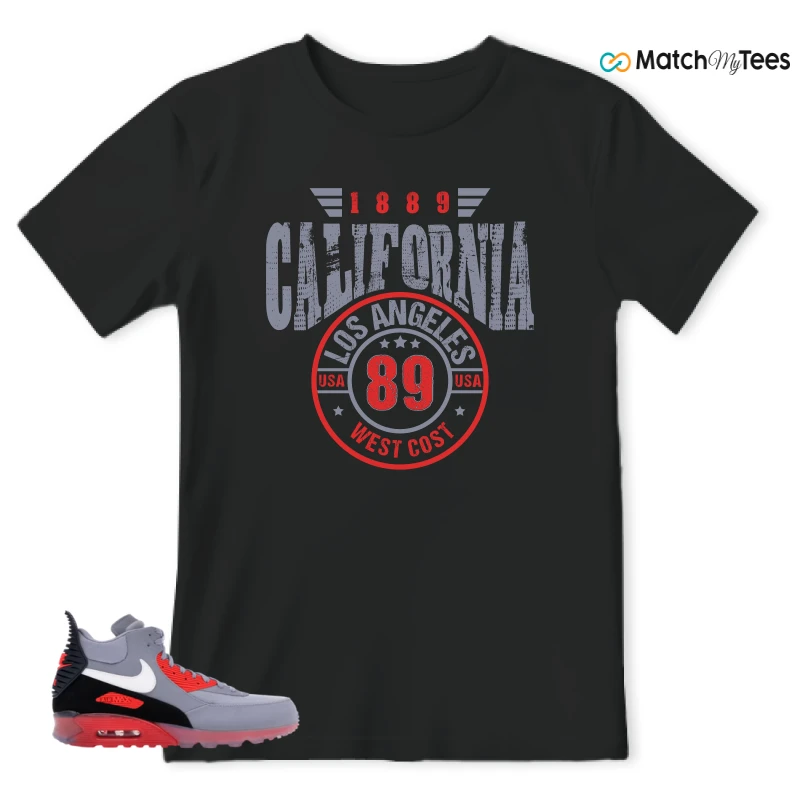 NIKE AIR MAX 90 SNEAKERBOOT ICE WOLF GREY INFRARED SNEAKER Matching Tees t-shirt