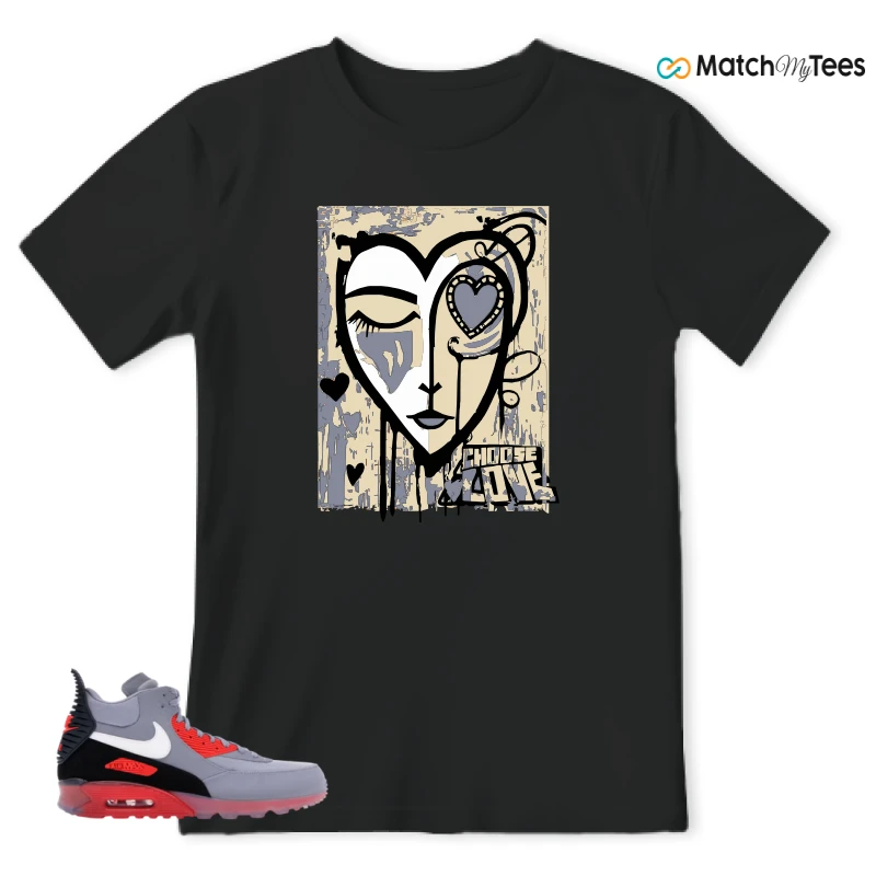 NIKE AIR MAX 90 SNEAKERBOOT ICE WOLF GREY INFRARED SNEAKER Matching Tees t-shirt