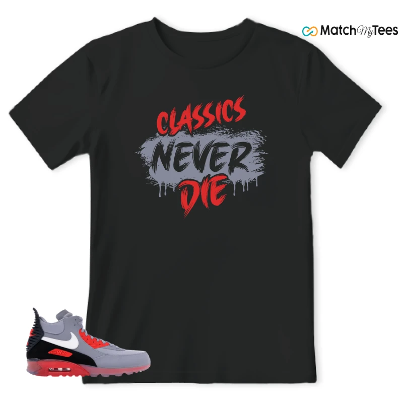 NIKE AIR MAX 90 SNEAKERBOOT ICE WOLF GREY INFRARED SNEAKER Matching Tees t-shirt