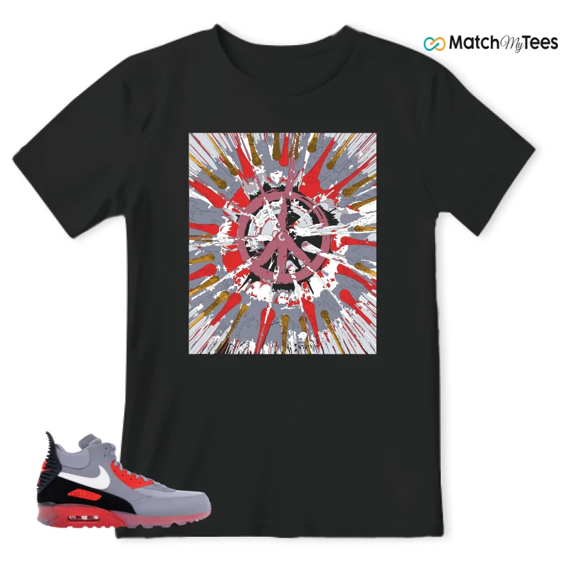 NIKE AIR MAX 90 SNEAKERBOOT ICE WOLF GREY INFRARED SNEAKER Matching Tees t-shirt