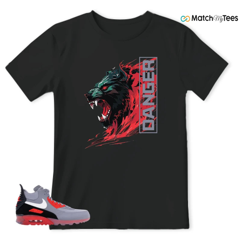 NIKE AIR MAX 90 SNEAKERBOOT ICE WOLF GREY INFRARED SNEAKER Matching Tees t-shirt