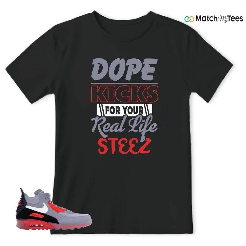 NIKE AIR MAX 90 SNEAKERBOOT ICE WOLF GREY INFRARED SNEAKER Matching Tees t-shirt