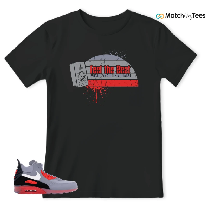 NIKE AIR MAX 90 SNEAKERBOOT ICE WOLF GREY INFRARED SNEAKER Matching Tees t-shirt