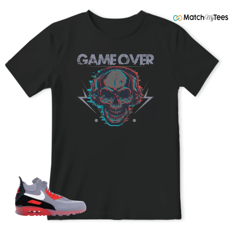 NIKE AIR MAX 90 SNEAKERBOOT ICE WOLF GREY INFRARED SNEAKER Matching Tees t-shirt