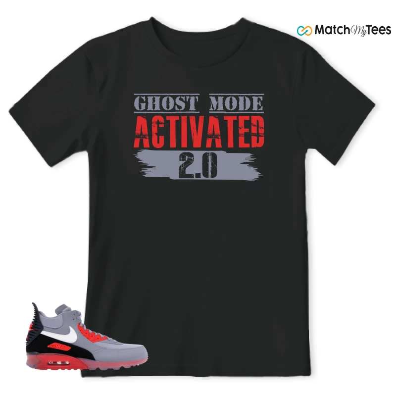 NIKE AIR MAX 90 SNEAKERBOOT ICE WOLF GREY INFRARED SNEAKER Matching Tees t-shirt