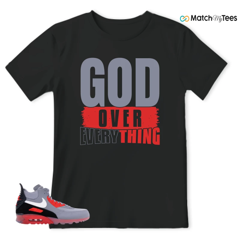 NIKE AIR MAX 90 SNEAKERBOOT ICE WOLF GREY INFRARED SNEAKER Matching Tees t-shirt