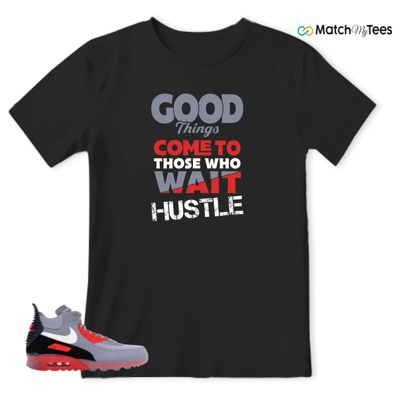 NIKE AIR MAX 90 SNEAKERBOOT ICE WOLF GREY INFRARED SNEAKER Matching Tees t-shirt