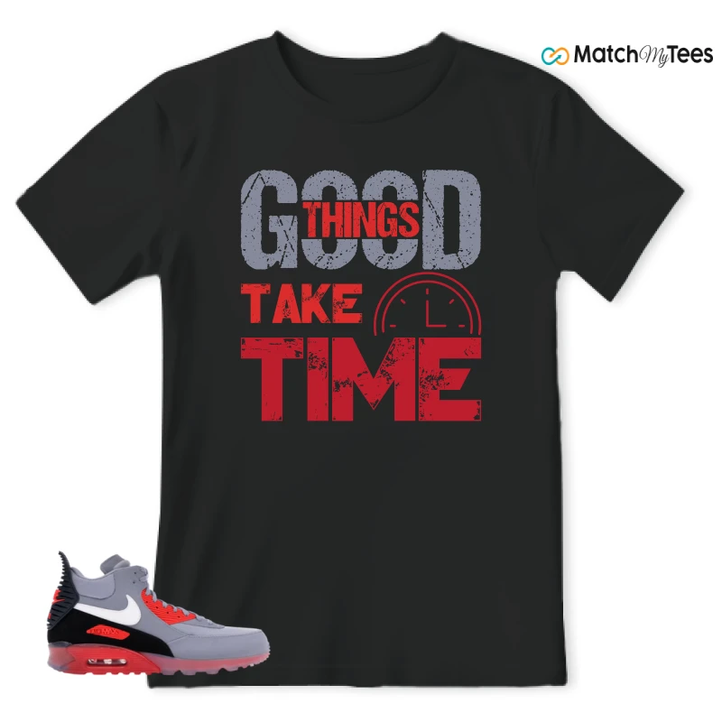 NIKE AIR MAX 90 SNEAKERBOOT ICE WOLF GREY INFRARED SNEAKER Matching Tees t-shirt