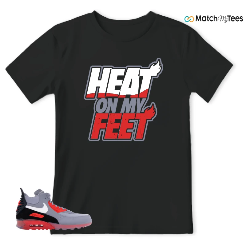 NIKE AIR MAX 90 SNEAKERBOOT ICE WOLF GREY INFRARED SNEAKER Matching Tees t-shirt