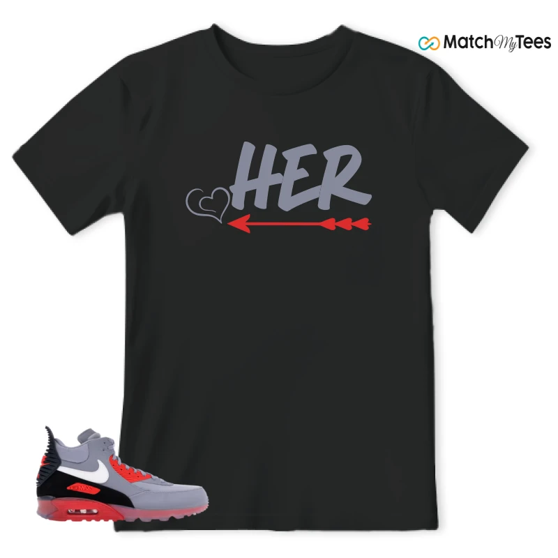NIKE AIR MAX 90 SNEAKERBOOT ICE WOLF GREY INFRARED SNEAKER Matching Tees t-shirt