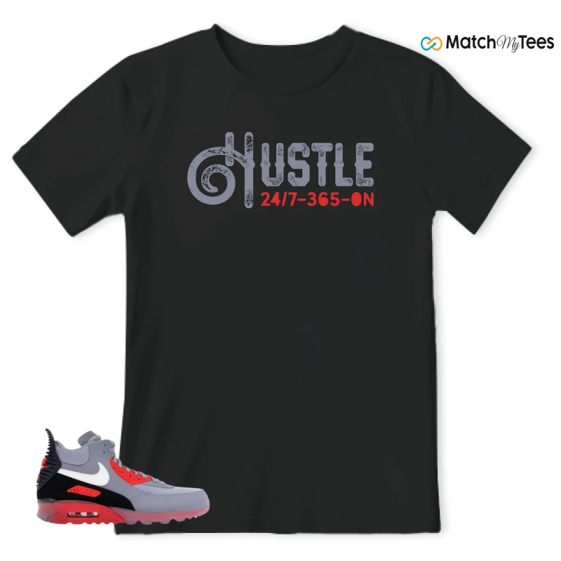 NIKE AIR MAX 90 SNEAKERBOOT ICE WOLF GREY INFRARED SNEAKER Matching Tees t-shirt