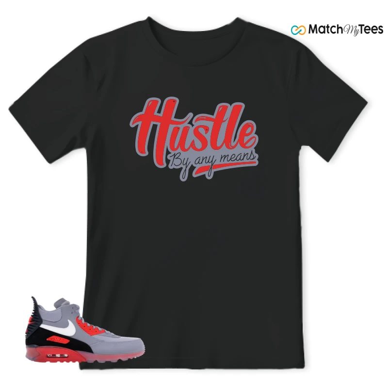 NIKE AIR MAX 90 SNEAKERBOOT ICE WOLF GREY INFRARED SNEAKER Matching Tees t-shirt