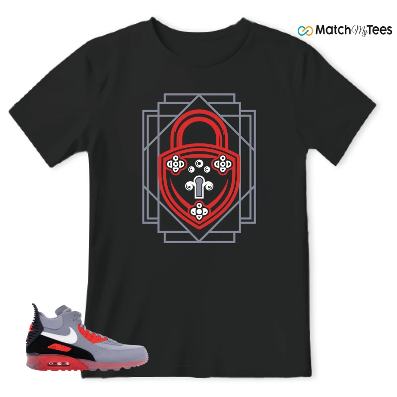 NIKE AIR MAX 90 SNEAKERBOOT ICE WOLF GREY INFRARED SNEAKER Matching Tees t-shirt