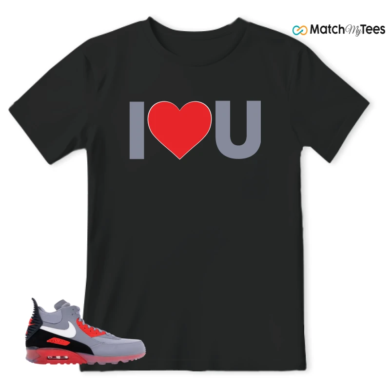 NIKE AIR MAX 90 SNEAKERBOOT ICE WOLF GREY INFRARED SNEAKER Matching Tees t-shirt