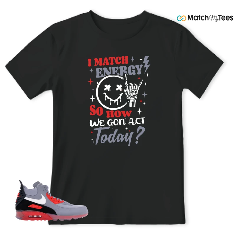 NIKE AIR MAX 90 SNEAKERBOOT ICE WOLF GREY INFRARED SNEAKER Matching Tees t-shirt