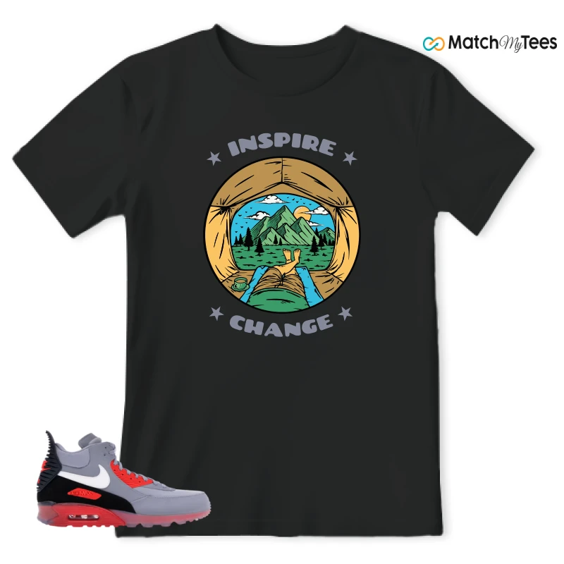 NIKE AIR MAX 90 SNEAKERBOOT ICE WOLF GREY INFRARED SNEAKER Matching Tees t-shirt