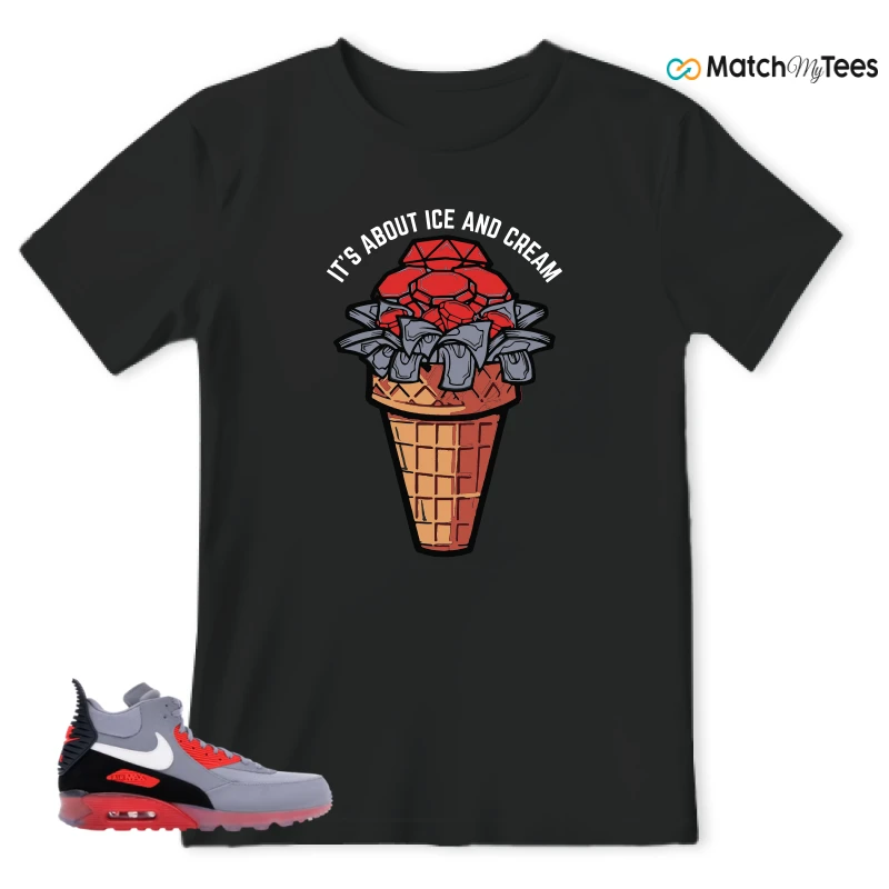 NIKE AIR MAX 90 SNEAKERBOOT ICE WOLF GREY INFRARED SNEAKER Matching Tees t-shirt