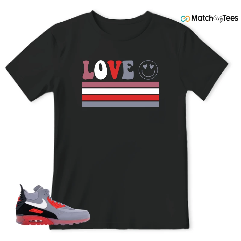 NIKE AIR MAX 90 SNEAKERBOOT ICE WOLF GREY INFRARED SNEAKER Matching Tees t-shirt