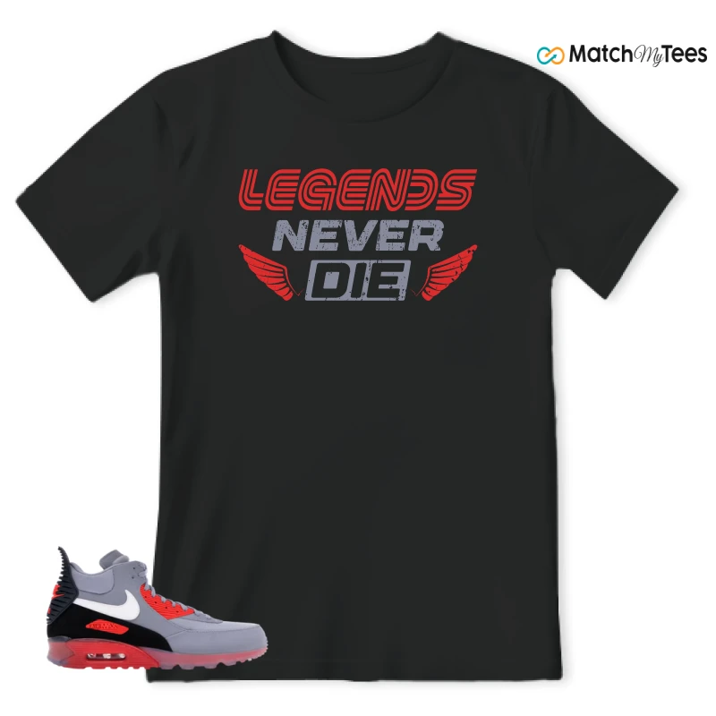 NIKE AIR MAX 90 SNEAKERBOOT ICE WOLF GREY INFRARED SNEAKER Matching Tees t-shirt