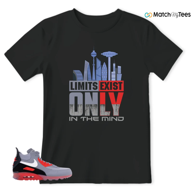 NIKE AIR MAX 90 SNEAKERBOOT ICE WOLF GREY INFRARED SNEAKER Matching Tees t-shirt