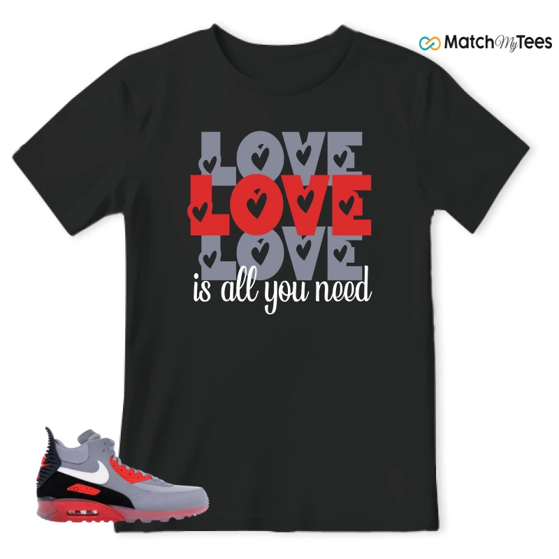 NIKE AIR MAX 90 SNEAKERBOOT ICE WOLF GREY INFRARED SNEAKER Matching Tees t-shirt