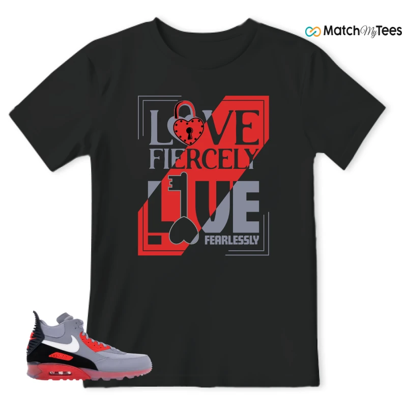 NIKE AIR MAX 90 SNEAKERBOOT ICE WOLF GREY INFRARED SNEAKER Matching Tees t-shirt