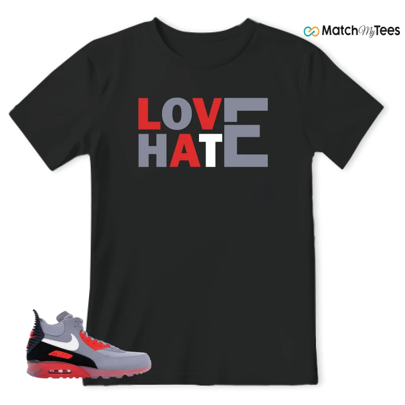 NIKE AIR MAX 90 SNEAKERBOOT ICE WOLF GREY INFRARED SNEAKER Matching Tees t-shirt