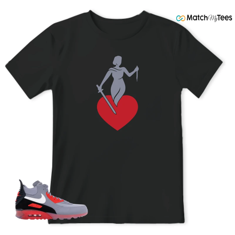 NIKE AIR MAX 90 SNEAKERBOOT ICE WOLF GREY INFRARED SNEAKER Matching Tees t-shirt