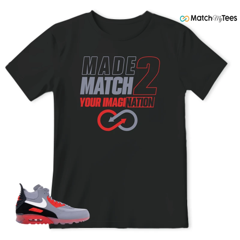 NIKE AIR MAX 90 SNEAKERBOOT ICE WOLF GREY INFRARED SNEAKER Matching Tees t-shirt