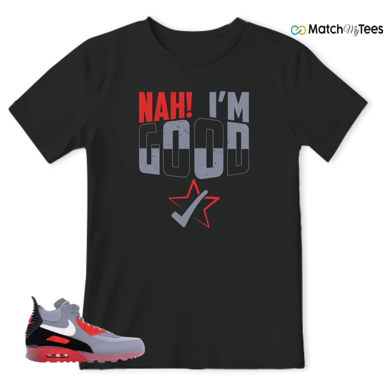 NIKE AIR MAX 90 SNEAKERBOOT ICE WOLF GREY INFRARED SNEAKER Matching Tees t-shirt