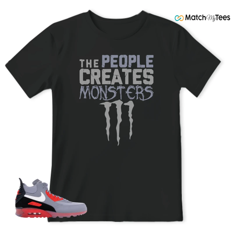 NIKE AIR MAX 90 SNEAKERBOOT ICE WOLF GREY INFRARED SNEAKER Matching Tees t-shirt