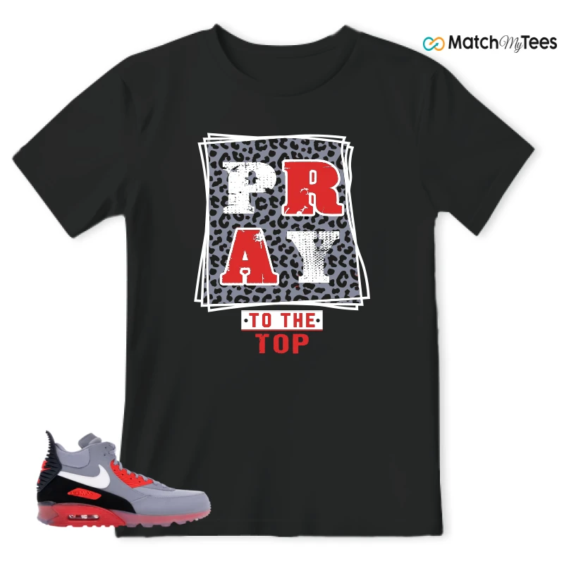 NIKE AIR MAX 90 SNEAKERBOOT ICE WOLF GREY INFRARED SNEAKER Matching Tees t-shirt