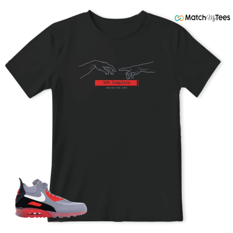 NIKE AIR MAX 90 SNEAKERBOOT ICE WOLF GREY INFRARED SNEAKER Matching Tees t-shirt