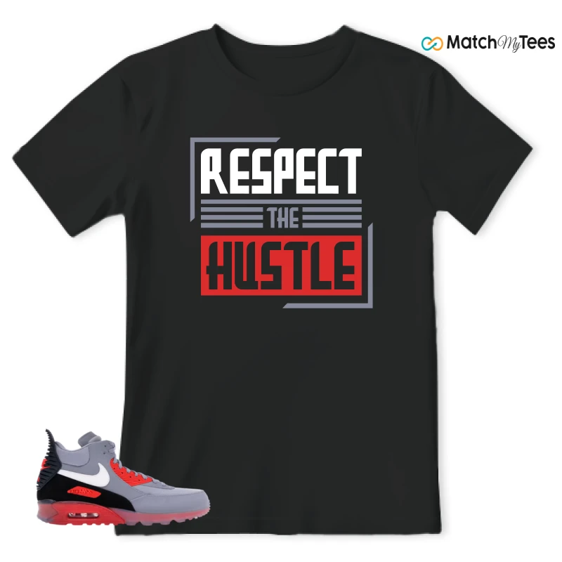 NIKE AIR MAX 90 SNEAKERBOOT ICE WOLF GREY INFRARED SNEAKER Matching Tees t-shirt