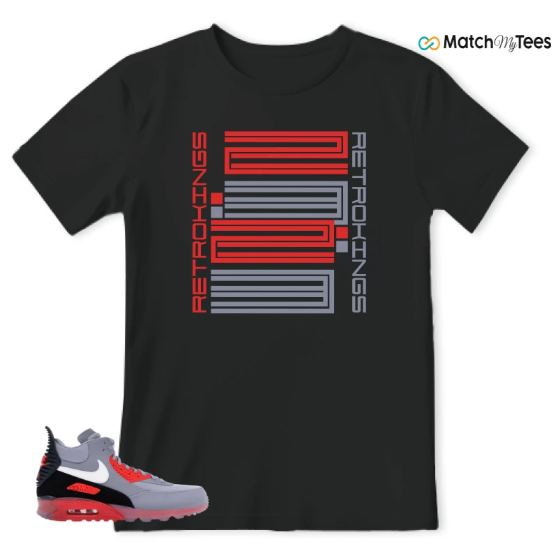 NIKE AIR MAX 90 SNEAKERBOOT ICE WOLF GREY INFRARED SNEAKER Matching Tees t-shirt