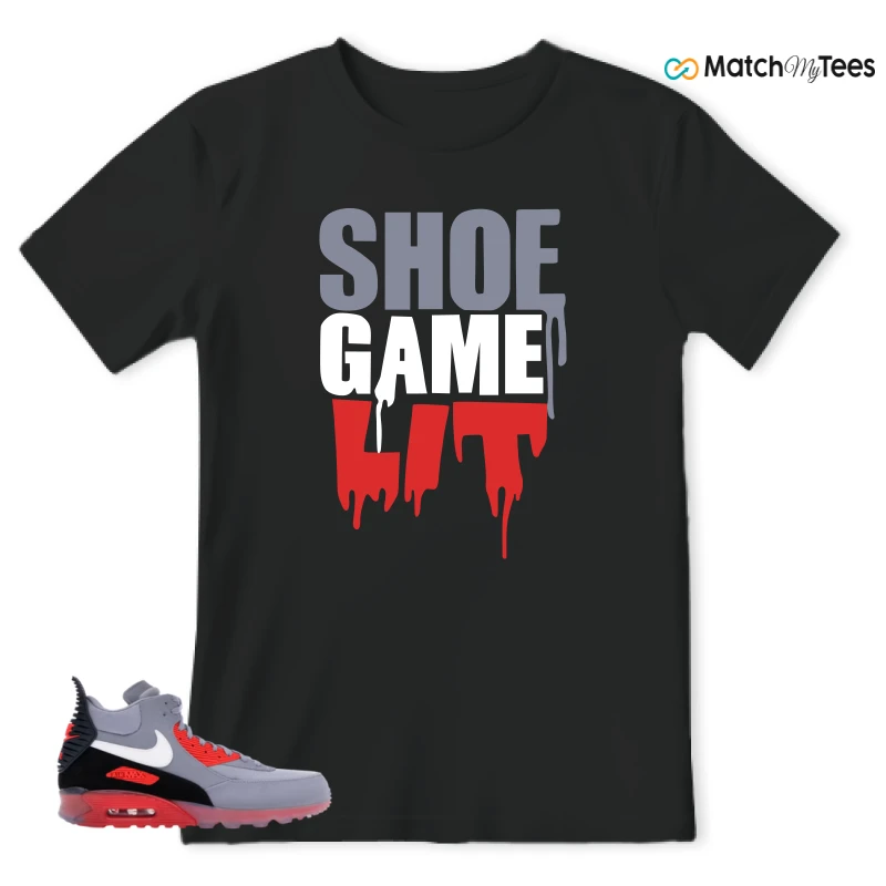 NIKE AIR MAX 90 SNEAKERBOOT ICE WOLF GREY INFRARED SNEAKER Matching Tees t-shirt
