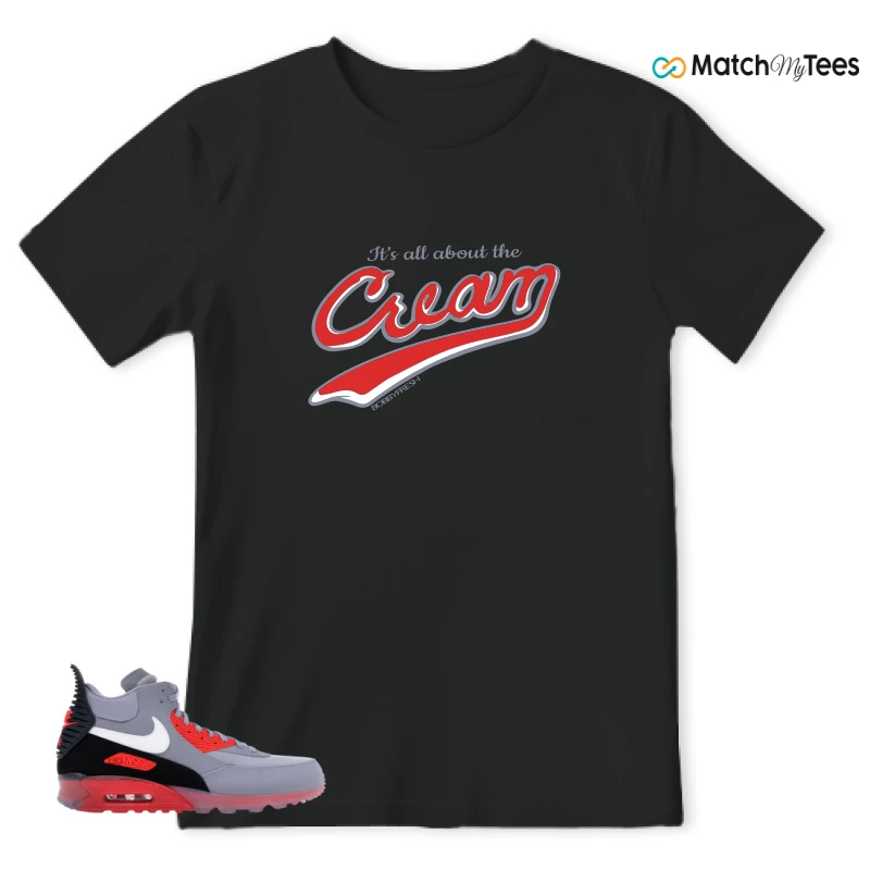 NIKE AIR MAX 90 SNEAKERBOOT ICE WOLF GREY INFRARED SNEAKER Matching Tees t-shirt