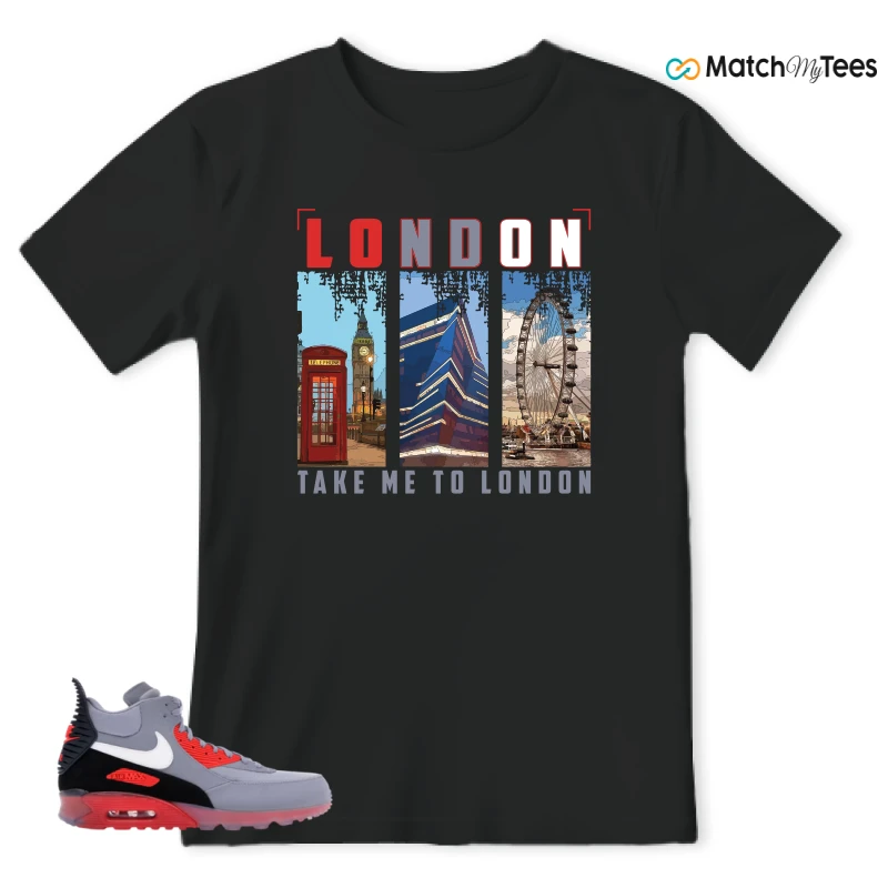 NIKE AIR MAX 90 SNEAKERBOOT ICE WOLF GREY INFRARED SNEAKER Matching Tees t-shirt